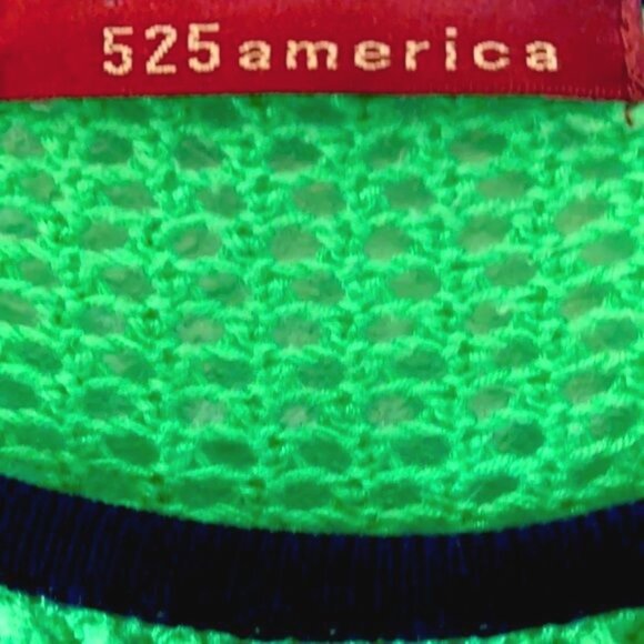 525 America Mesh Stripe Sweater Perfect For Beach Coverups Coastal Mischief - Picture 8 of 13